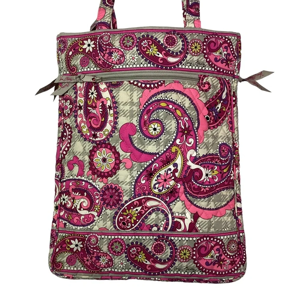 Vera Bradley Laptop Computer Carry Bag Zippered Pink